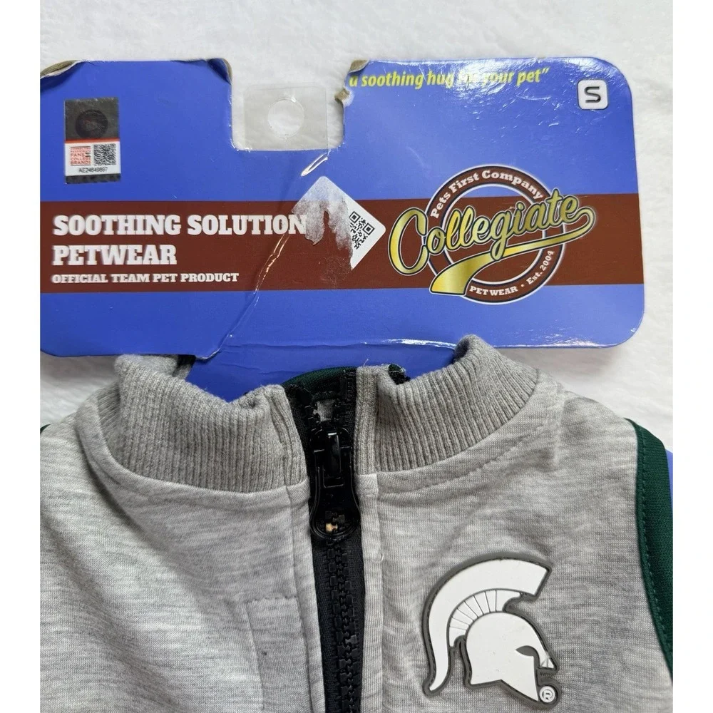 Michigan State Spartans Soothing Solution Vest Dogs Anxiety Shirt Calming SMALL